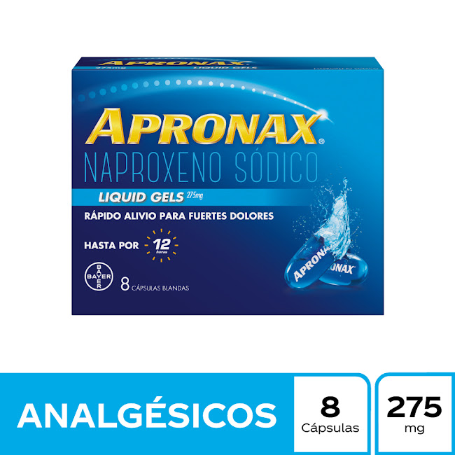 Apronax Liquid Naproxeno 275 mg Bayer Caja x 8 Cápsulas  