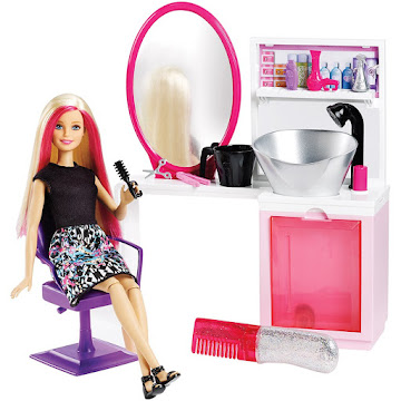 Solo Online Muñeca Barbie  Salon   Brillo Glam Rosado X 1 Unidad 