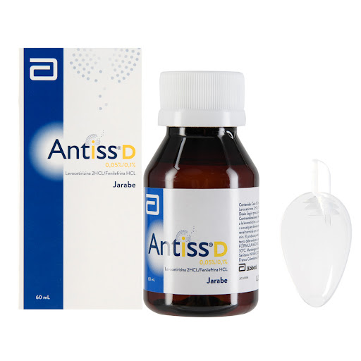 Antiss D Levocetirizina + Fenilefrina 0.05%/0.1% Abbott Jarabe x 60 ml