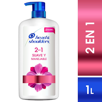 //Shampoo Head & Shoulders Suave y Manejable 2 en 1 x 1000Ml  