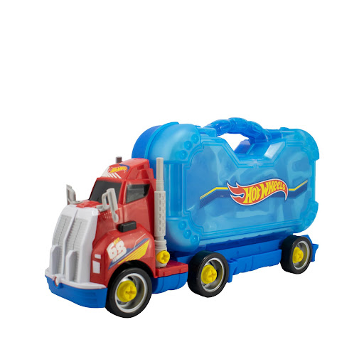 Camión con Kit de Herramientas Hot Wheels Hot Wheels Caja x 1 Aumenta tu creatividad y velocidad para aventuras llenas de acción, crea tu carro y compite durante todo el día Con el Camión con kit de herramientas Hot Wheels lleva la acción y la diversión a tu hab