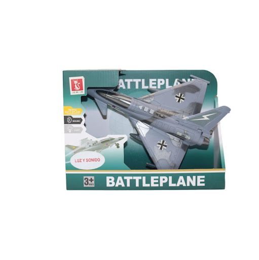 Avion Combate Luz Y Sonido Caja Plasticos Asociados  x 1 Es un juguete de acción ideal para aquellos interesados en simulaciones de vuelos y batallas aéreas. Fabricado en plástico resistente, cuenta con luces y efectos sonoros que simulan un avión real en m