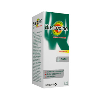 Buscapina Niños N-Butil Bromuro de Hioscina + Acetaminofen 2mg/100mg Frasco x 30 ml  