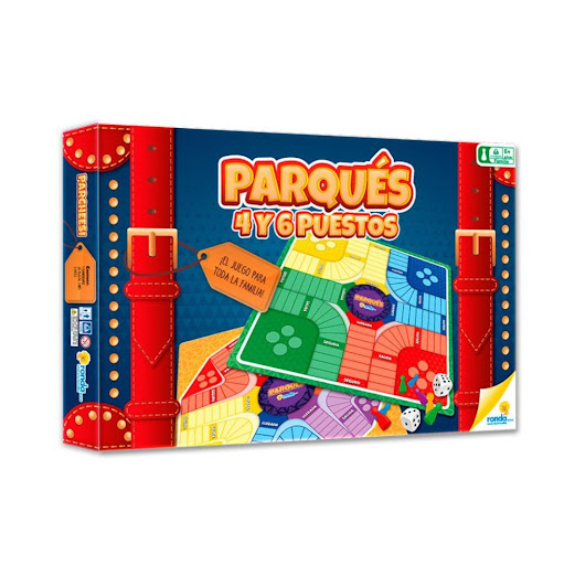 Juegos de Mesa Parques 6 Puestos 08 Ronda Ronda Caja x 1 Se el primero en llevar tus fichas a través del tablero, no dejes que te alcancen para ser el ganador.