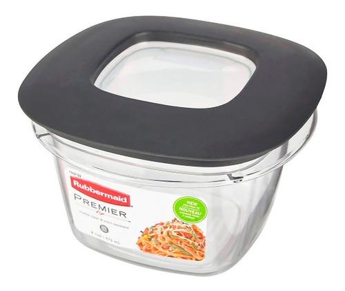 Envase Rubbermaid Premier Grey 2.0C/473ml RUBBERMAID Caja x 1 DESCRIPCIÓN DEL PRODUCTOModelo: Premier 473 ML en Tritan™ negroMantén el orden en todo momento: este modelo de tapas y bases, son completamente apilables Lo que te asegura un mayor orden en el área do