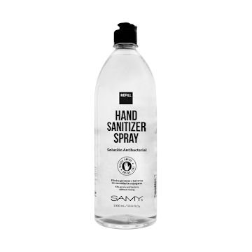 Solución Antibacterial Samy Refill Hand Sanitizer Spray x 1000 ml  