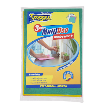 Paño Multiuso Fregona Limpia Y Seca Más x 3 und  
