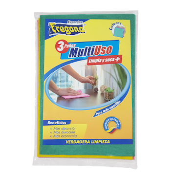 Paño Multiuso Fregona Limpia Y Seca Más x 3 und  
