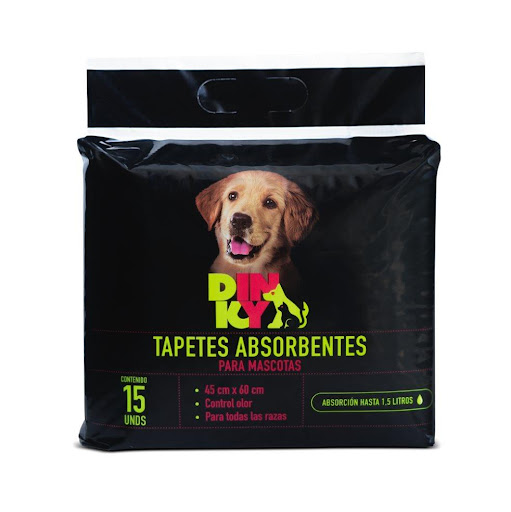 Tapete Entrenamiento Para Perros Cachorros 15 Unidades Dinky paquete x 15 Tapetes desechables entrenadores.
Seguramente cuando tienes un perro cachorro y estás empezando a enseñarle dónde debe ir al baño, los tapetes son la solución.

Una de las grandes ventajas de nuestros