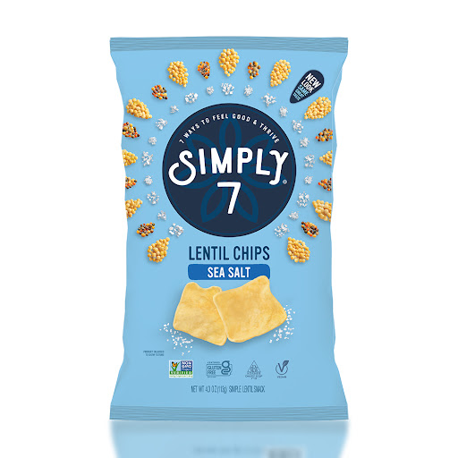 Chips de Lentejas Simply 7 Sal Marina x 113 gr