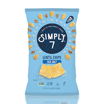 Chips de Lentejas Simply 7 Sal Marina x 113 gr  