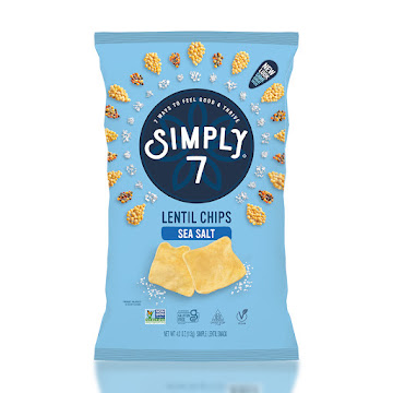 Chips de Lentejas Simply 7 Sal Marina x 113 gr  