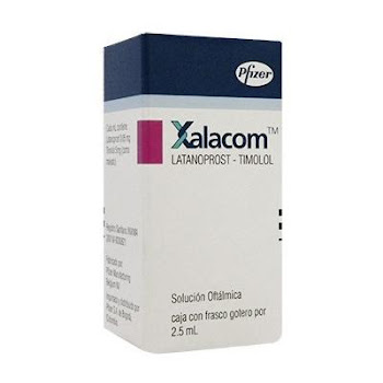 Xalacom Latanoprost + Timolol 0.005%/0.5% Pfizer Gotas Frasco x 2.5 ml  