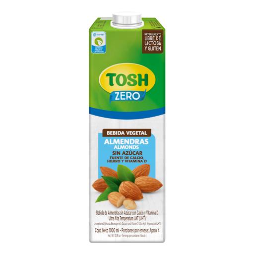 Bebida Vegetal Tosh Almendra x 1 Lt Tosh Caja x 1 La Bebida Vegetal Tosh de Almendras es una alternativa natural, ligera y saludable, ideal para el cuidado personal. Sin azúcar añadida, sin lactosa y sin gluten, está enriquecida con calcio y vitamina