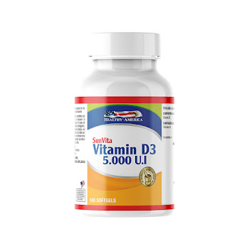SunVita Vitamina D3 5.000 U.I Healthy America Frasco x 100  
