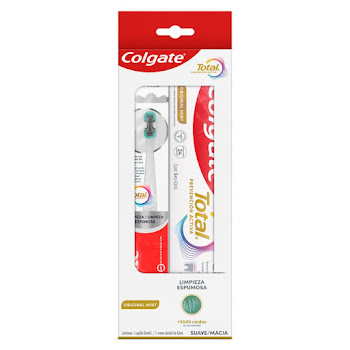 Cepillo Dental Colgate Total Foaming + Crema Dental Colgate Total Original Mint 63ml Pack x 2 und  