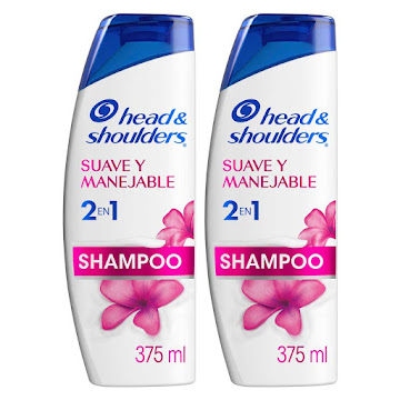 Shampoo Control Caspa Head Shoulders Suave y Manejable 2 en 1 375 ml Pack x 2 und  