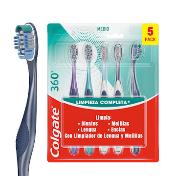 Cepillo de Dientes Colgate Medio 360° Blíster x 5 und  
