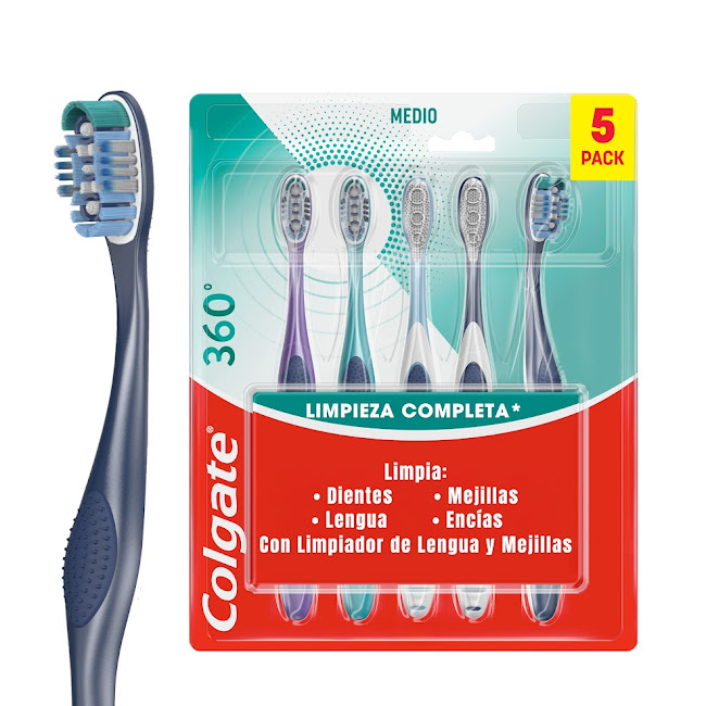 Cepillo de Dientes Colgate Medio 360° Blíster x 5 und  