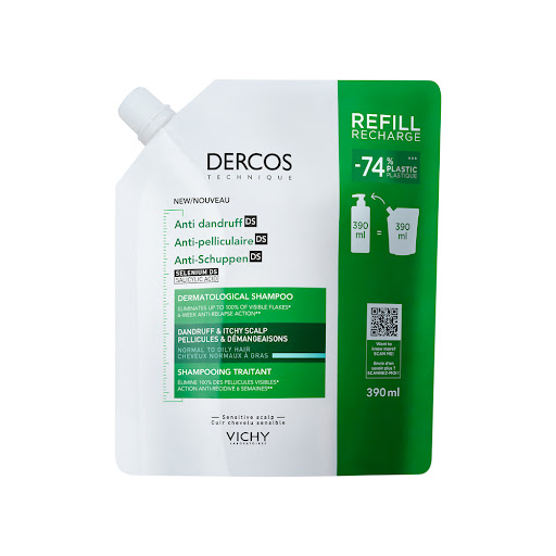 Refill Shampoo Vichy Dercos Ds Anticaspa Bolsa x 390 ml