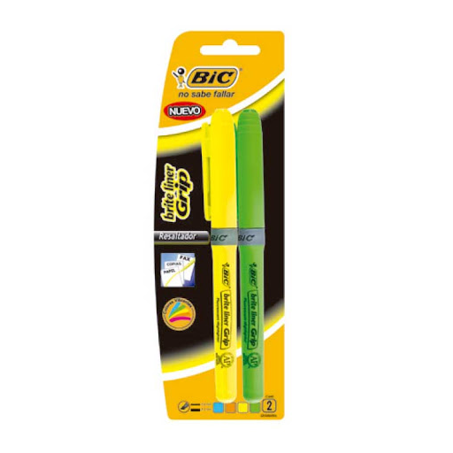 Resaltadores Bic Brite Line Grip X 2unidades                           