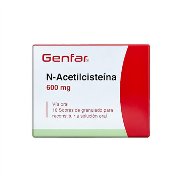 N-Acetilcisteina 600mg   Solución para Reconstruir Genfar Caja x 10 Sachets  