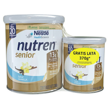 Alimento En Polvo Nutren Senior Sabor Vainilla x 740 gr + Nutren Senior Nestlé x 370 gr  
