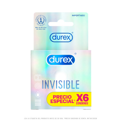 Condones Durex Invisible   Caja x 6 und