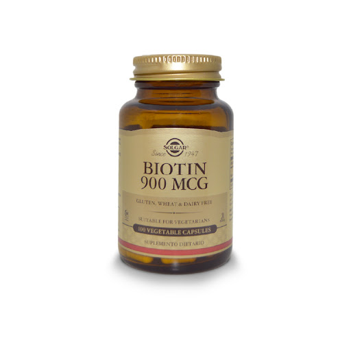Suplemento Dietario   Solgar Biotin 900 mcg Frasco x 100 Cápsulas