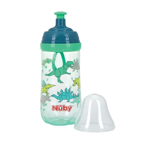 Vaso Con Boquilla De Silicona Colores Dinosaurios Nuby Blister x 1 ĦEl Busy Sipper Cup cambia a medida que el bebé crece! La etapa 1 cuenta con una boquilla de silicona antiderrames, diseño de Dinosaurios. Es genial para principiantes. La etapa 2 presenta el sorbedor