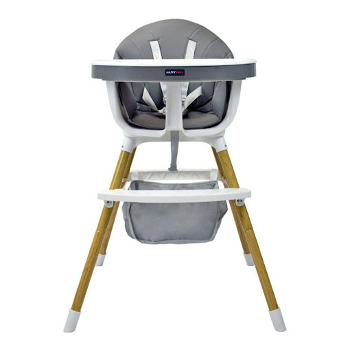 Silla Comedor Bebé 2en1 Happy Baby Rock Gris HAPPY BABY Caja x 1