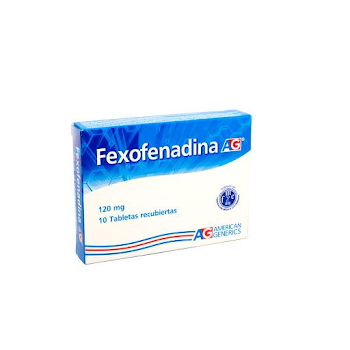 Fexofenadina AG 120 mg Caja x 10 Tabletas  