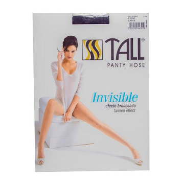 Medias Tall Panty Hose   Invisible Efecto Bronceado L Negro X1Und.       