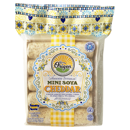 Pasabocas Horneados Mini Soya Cheddar Del Origen x 550 gr