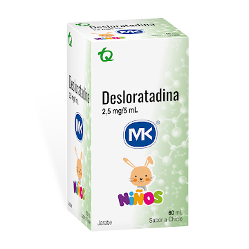 Desloratadina MK 2.5mg/5ml Jarabe Frasco x 60 ml  