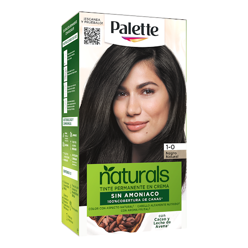 Tinte Palette Naturals Sin Amoniaco 1-0 Negro Natural Caja x 1 und