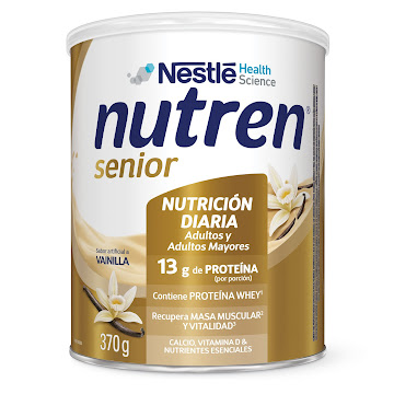 Alimento En Polvo Nutren Senior Nestle Sabor A Vainilla Lata x 370 gr  