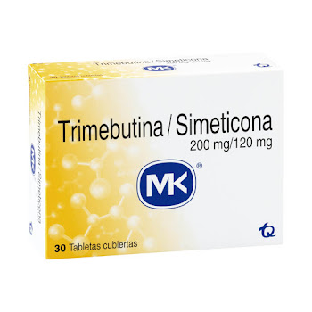 Trimebutina Simeticona MK 200mg/120mg Caja x 30 Tabletas  