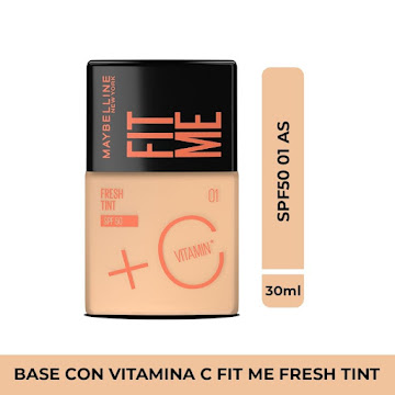 Base Líquida Maybelline Fresh Tint Spf50 Tono 01 Empaque x 1 und   