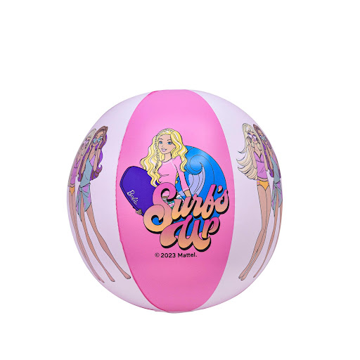 Pelota inflable para piscina Barbie Barbie Caja x 1 La clásica pelota de playa diseño de Barbie, fácil de agarrar y perfecta para patear, rebotar, pasar y lanzar, en actividades de interiores o exteriores, crea ambientes lúdicos para los más pequeños d