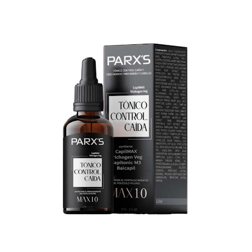 Tonico Anticaida Masculino Parx´s Max 10 Parx's Frasco con tapa de goterero x 1 El Tónico Anticaída Masculino Parx's Max 10 es un poderoso tónico formulado especialmente para hombres que desean fortalecer su cabello y barba, y controlar la caída del cabello. Este tónico está comp