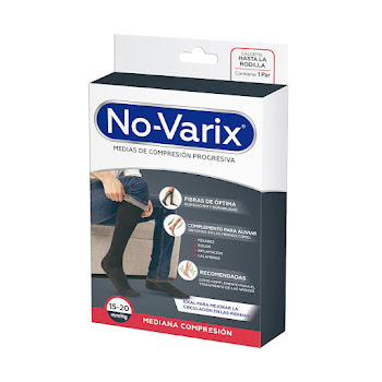 Medias No Varix Mediana Compresión Caballero Navy Azul L x 1 und  