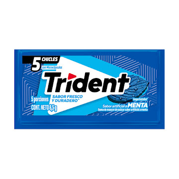 Chicle Trident Menta x 5 und  