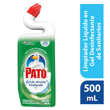 Limpiador Y Desinfectante De Baños Pato Gel Acción Profunda Fragancia Pino Frasco x 500 ml  