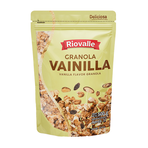 Granola De Vainilla Tradicional Riovalle Megamarket Bolsas Doypack x 1