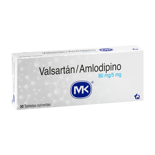 **VALSARTÁN AMLODIPIDINO MK 80MG/5MG TAB CAJA X30TAB.                 
