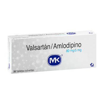 **VALSARTÁN AMLODIPIDINO MK 80MG/5MG TAB CAJA X30TAB.                   