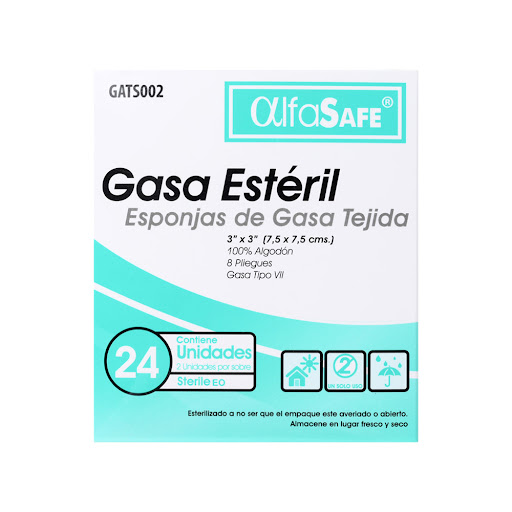 Gasa Alfa Trading Estéril 3X3 Caja X12Sob. X2Und.                     