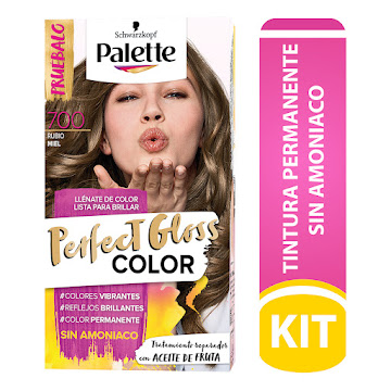 Tinte Palette Perfect Gloss Sin Amoniaco 700 Rubio Miel x 100 gr  