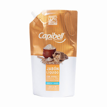 Jabón Líquido Antibacterial Capibell Con Avena Bolsa x 800 ml  